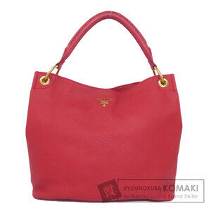 Prada Vitello Daino Hobo bag pebbled leather Red